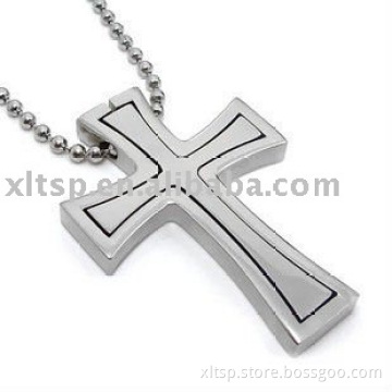 Wholesale Silver Jesus Titanium Stainless steel Grand Pendant Jewelry